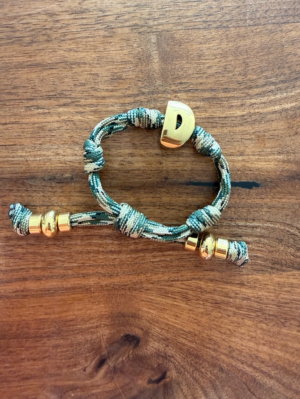 BaubleBar “knotty initial custom bracelet” D